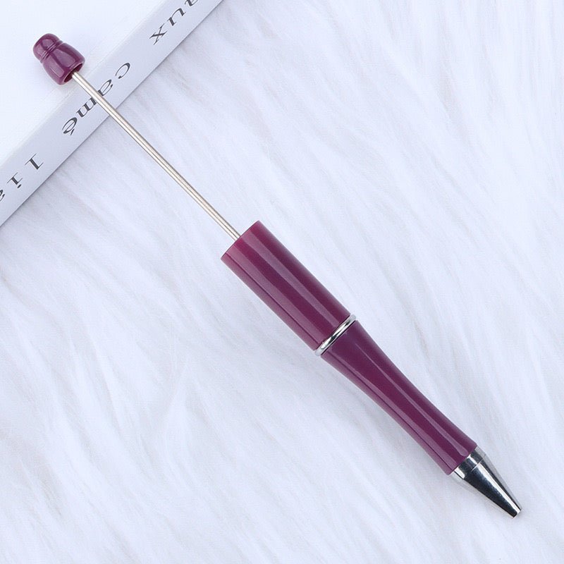 153F. Beadable DIY pink and purple gliter pen - Romo bead